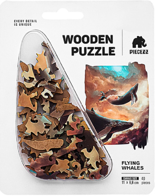 Puzzle 40 din lemn: Balene zburatoare