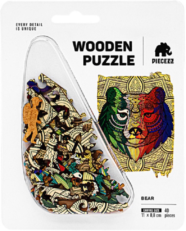 Puzzle 40 din lemn: Urs