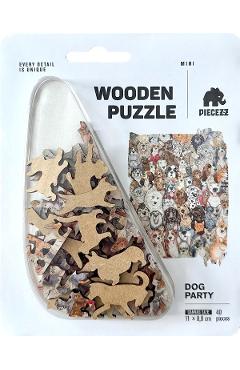 Imaginea produsului 'Puzzle 40 din lemn: Petrecerea cățelușului'