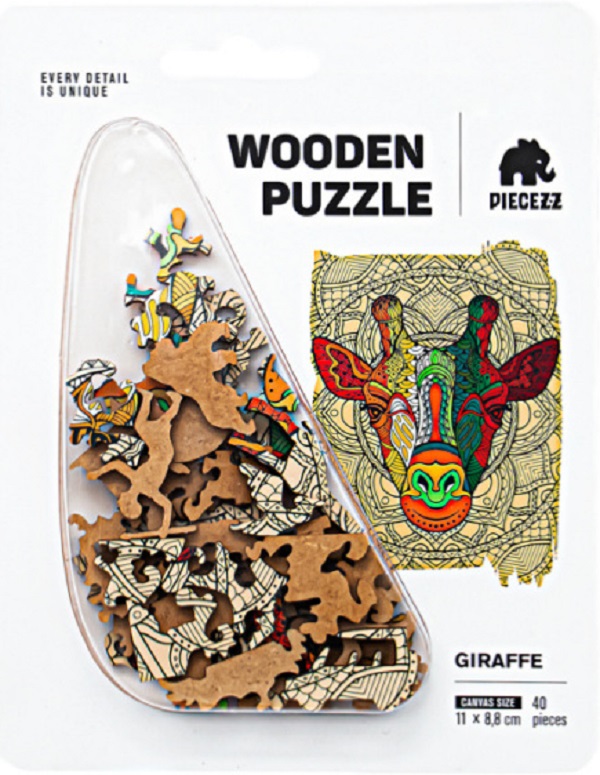 Puzzle 40 din lemn: Girafa