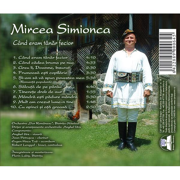 CD Mircea Simionca - Cand eram tanar fecior