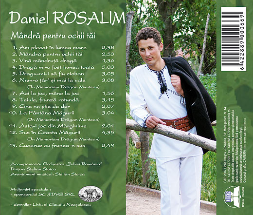 CD Daniel Rosalim - Mandra pentru ochii tai