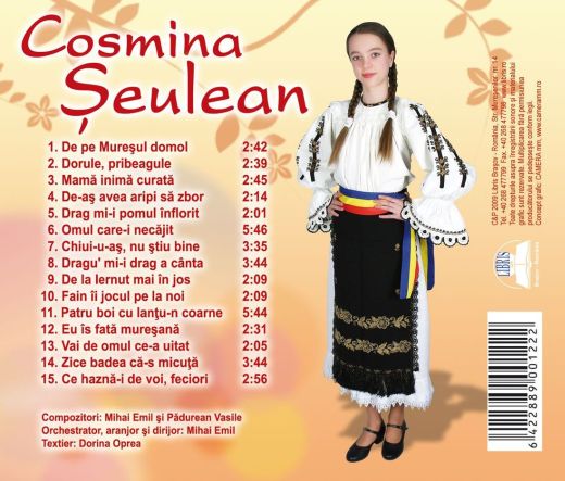 Imaginea produsului 'Cd Cosmina Seulean - De Pe Muresul Domol'