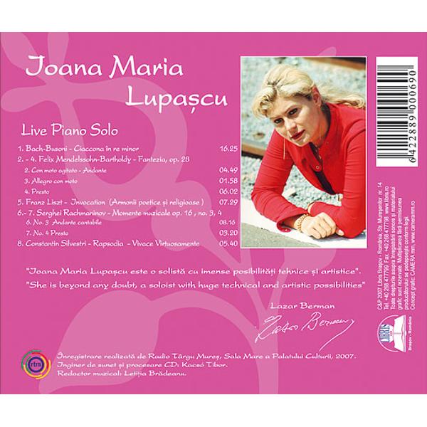CD Ioana Maria Lupascu - Live piano solo