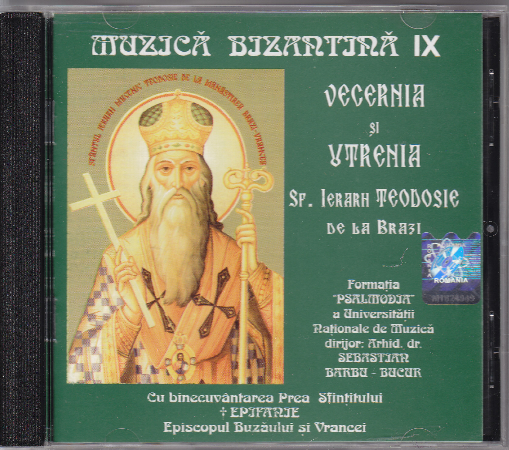 Imaginea produsului 'Cd Muzica Bizantina Ix - Vecernia Si Utrenia Sf.Ierarh Teodosie'