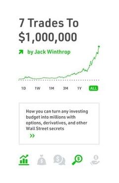 Coperta cărții '7 Trades to a Million: How you can turn any investing budget into millions with options, derivatives, and other Wall'