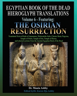 Coperta cărții 'Egyptian Book of the Dead Hieroglyph Translations Volume 6 Featuring The Osirian Resurrection - Muata Ashby'