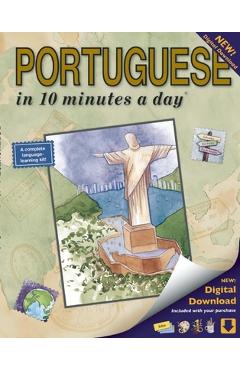 Poza produsului Portuguese in 10 Minutes a Day: Language Course for Beginning and Advanced Study. Includes Workbook, Flash Cards, Sticky Labels, Menu Guide, Software - Kristine K. Kershul