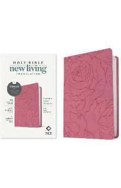 Poza produsului NLT Premium Value Compact Bible, Filament-Enabled Edition (Leatherlike, Pink Rose) - Tyndale