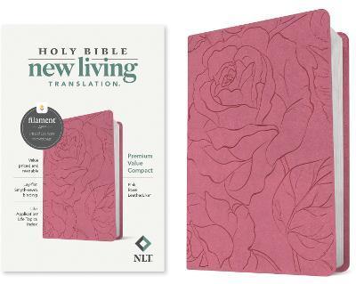 NLT Premium Value Compact Bible, Filament-Enabled Edition (Leatherlike, Pink Rose) - Tyndale