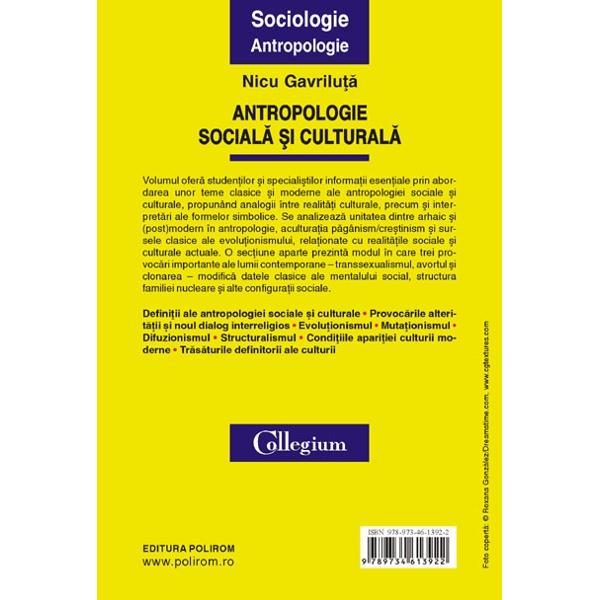 Antropologie Sociala Si Culturala - Nicu Gavriluta