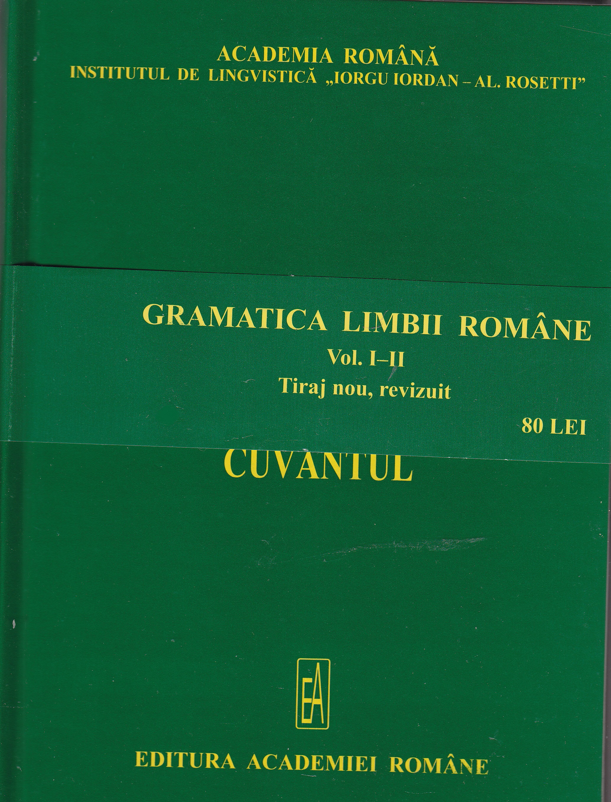 Gramatica limbii romane I+II  -  Academia Romana