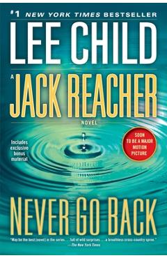 Coperta cărții 'Jack Reacher: Never Go Back - Lee Child'
