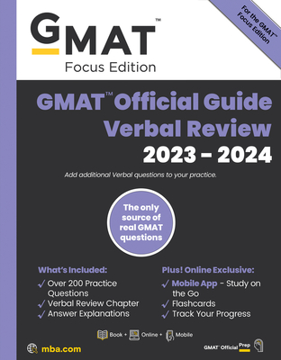 GMAT Official Guide Verbal Review 2023-2024: Book + Online Question Bank - Gmac (graduate Management Admission Coun