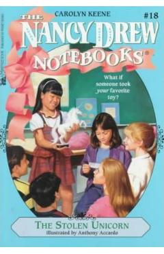 Coperta cărții 'The Stolen Unicorn - Carolyn Keene'