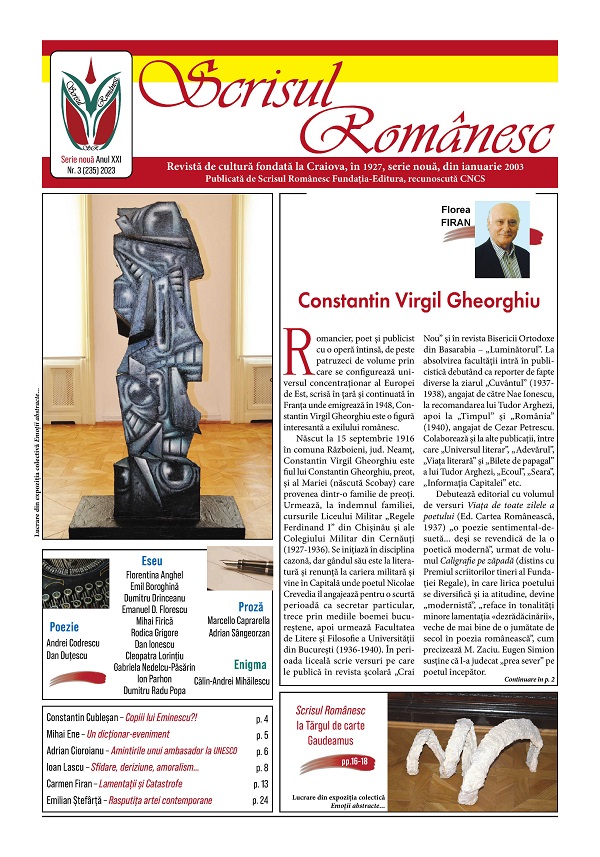 Revista Scrisul Romanesc Nr.3 din 2023