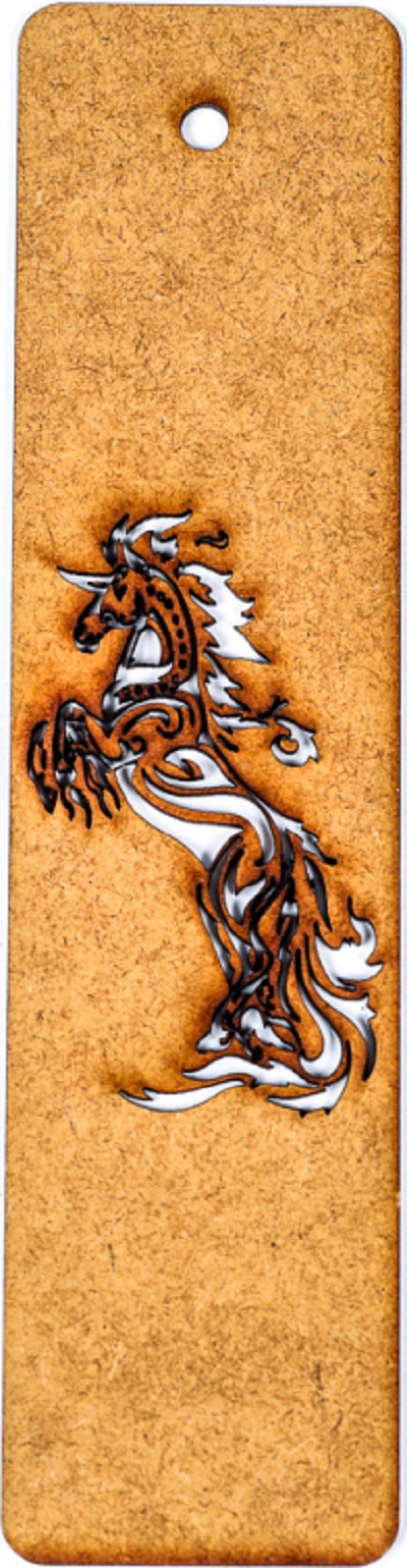 Semn de carte din lemn: Unicorn