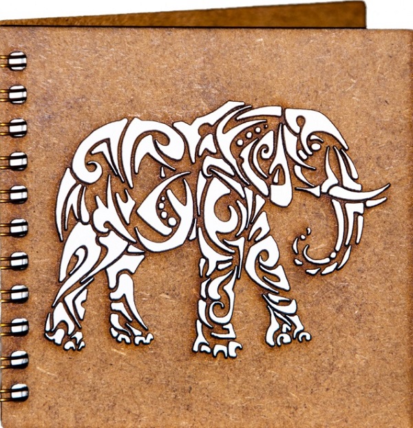 Agenda din lemn: Elefant
