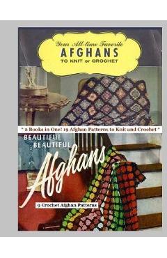  2 Afghan Pattern Books in One: 19 Knit and Crochet