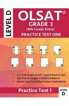 Poza produsului OLSAT Grade 3 (4th Grade Entry) Level D: Practice Test One Gifted and Talented Prep Grade 3 for Otis Lennon School Ability Test - Origins Publications