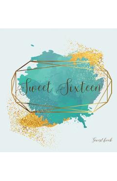 Coperta cărții 'Sweet sixteen guest book, party Guest book, birthday party guest book to sign - Lulu And Bell'