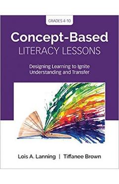 Coperta cărții 'Concept-Based Literacy Lessons: Designing Learning to Ignite Understanding and Transfer, Grades 4-10 - Lois A. Lanning'