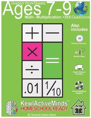 Grade 3 Worksheets - Math Multiplication, HomeSchool Ready +3500 Questions: Includes Timing & Scoring, Answer Keys, Knowledgebase Support - Andrew Marek