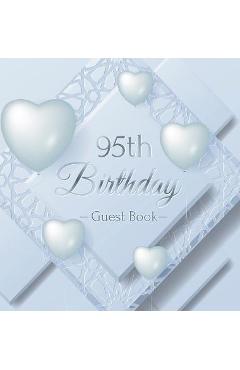 Poza produsului 95th Birthday Guest Book: Keepsake Gift for Men and Women Turning 95 - Hardback with Funny Ice Sheet-Frozen Cover Themed Decorations & Supplies, - Luis Lukesun
