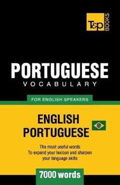 Coperta cărții 'Portuguese vocabulary for English speakers - English-Portuguese - 7000 words: Brazilian Portuguese - Andrey Taranov'