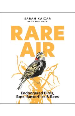Coperta cărții 'Rare Air: Endangered Birds, Bats, Butterflies, & Bees - Sarah Kaizar'