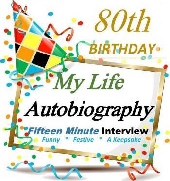 80th Birthday: Fifteen Minute Autobiography for Guest of Honor, Keepsake! 80th Birthday Gifts in All Departments, 80th Birthday Cards - Birthday Party Supplies In All Departmen