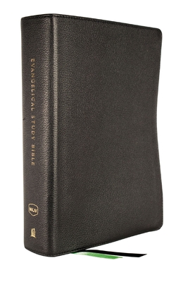 Nkjv, Evangelical Study Bible, Genuine Leather, Black, Red Letter, Thumb Indexed, Comfort Print: Christ-Centered. Faith-Building. Mission-Focused. - Thomas Nelson