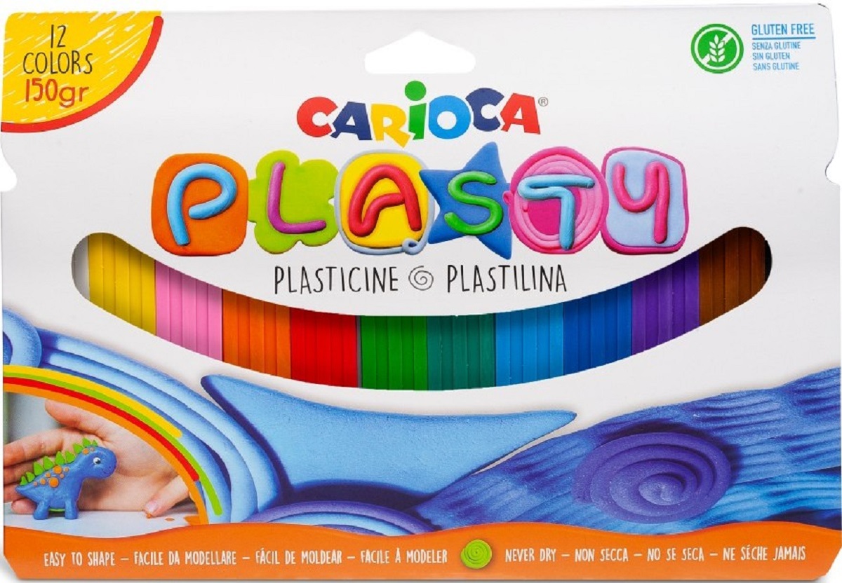 Plastilina Carioca Plasty 12 culori
