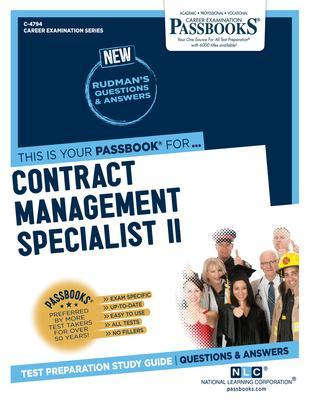 Contract Management Specialist II (C-4794): Passbooks Study Guide - National Learning Corporation