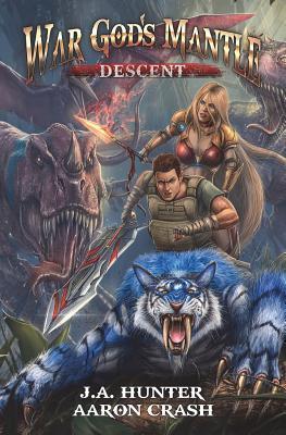 Coperta cărții 'War God's Mantle: Descent: A LitRPG Adventure - Aaron Crash'