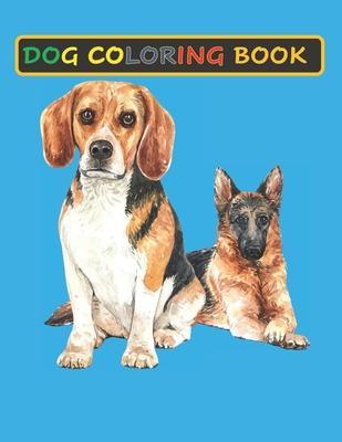 Dog Coloring Book: Coloring Books for Adults: Funny Stress relieving Single-sided Dog illustrations Activity Workbook Pages for Dog lover - Heavenlyjoy Dog Gifts