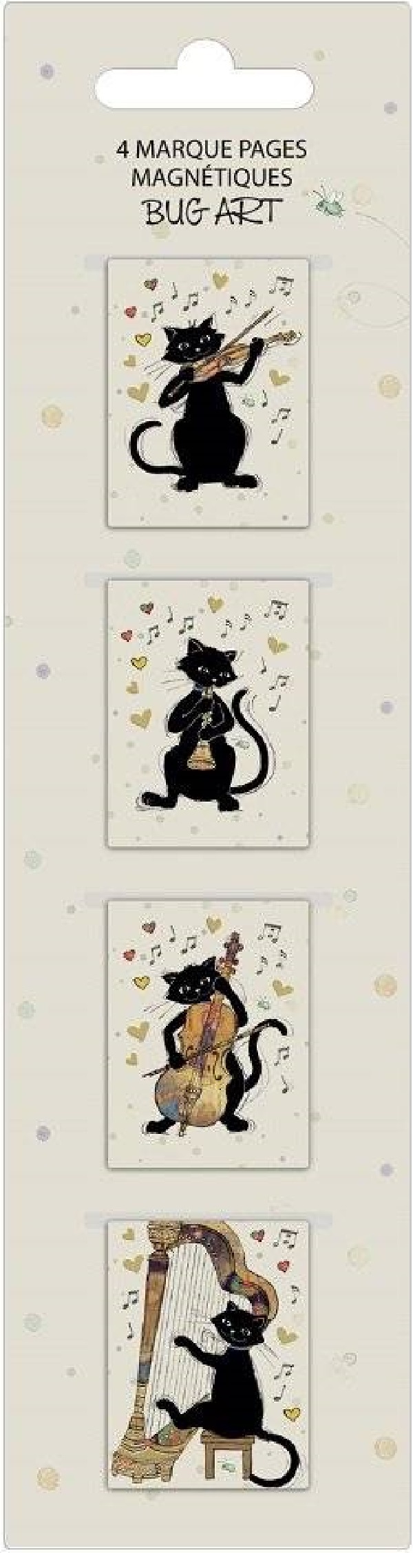 Set 4 semne de carte magnetice. Bug Art