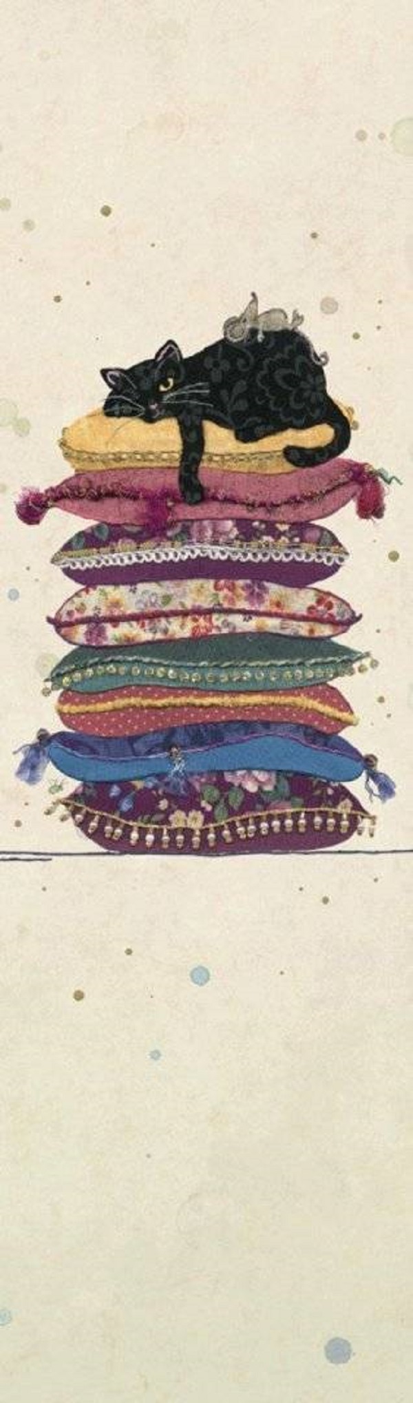 Semn de carte. Bug Art Chat Coussins