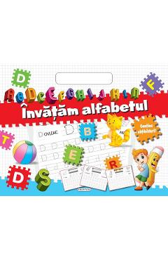 Coperta cărții 'Bloc cu abtibilduri. Invatam alfabetul'