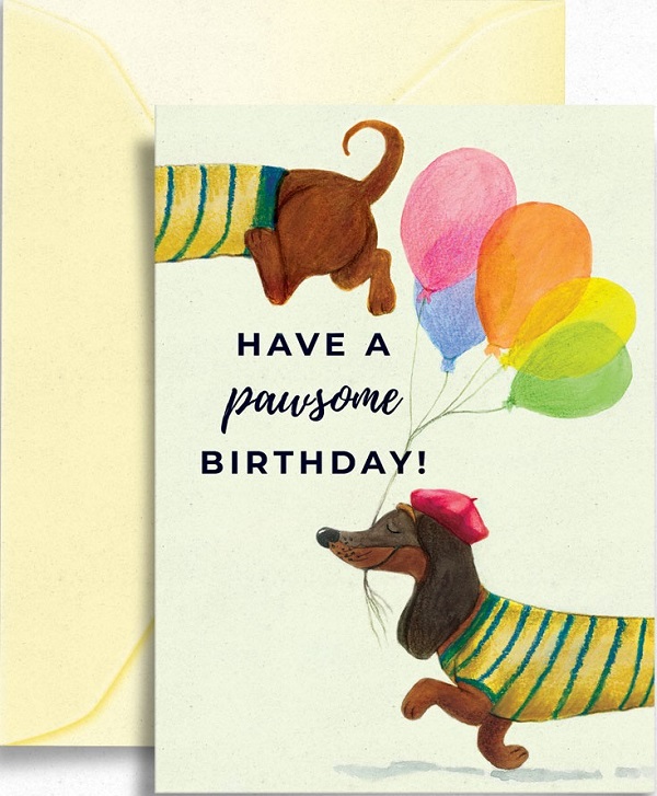 Felicitare: Have a pawsome birthday! Baloane