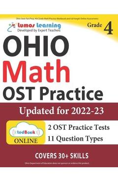 Poza produsului Ohio State Test Prep: 4th Grade Math Practice Workbook and Full-length Online Assessments: OST Study Guide - Lumos Learning