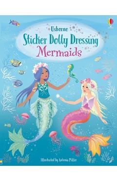 Coperta cărții 'Sticker Dolly Dressing Mermaids - Fiona Watt'