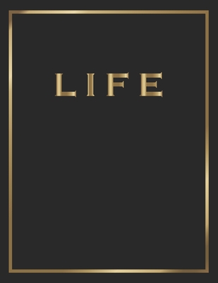 Life: Gold and Black Decorative Book - Perfect for Coffee Tables, End Tables, Bookshelves, Interior Design & Home Staging Ad - Contemporary Interior Styling