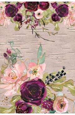 Coperta cărții 'Notebook: Pretty Pink & Purple Roses 120 Page - Raintree Publishing'