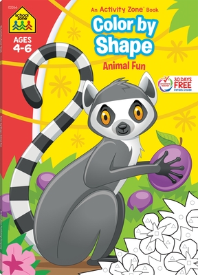 School Zone Color by Shape Animal Fun Workbook - School Zone