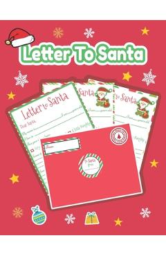 Poza produsului Letter to Santa: Letter to Santa: Kit with Stickers and red Envelopes to write a Letter to Santa Claus for Kids 7 letters with stickers - Ilia Kids Craft