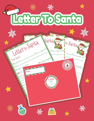 Letter to Santa: Letter to Santa: Kit with Stickers and red Envelopes to write a Letter to Santa Claus for Kids 7 letters with stickers - Ilia Kids Craft