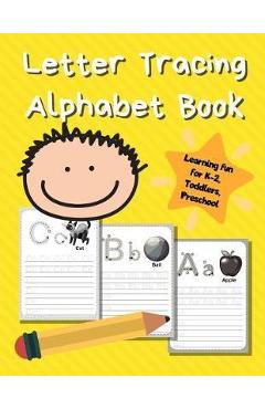 Poza produsului Letter Tracing Alphabet Book: ABC Learning Book for Kids - Toddlers, Preschool, K-2 - Yellow - Smart Kids Printing Press