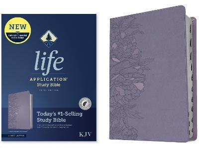 KJV Life Application Study Bible, Third Edition (Leatherlike, Peony Lavender, Indexed, Red Letter) - Tyndale