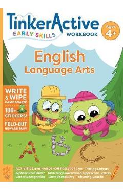 Coperta cărții 'Tinkeractive Early Skills English Language Arts Workbook Ages 4+ - Kate Avino'